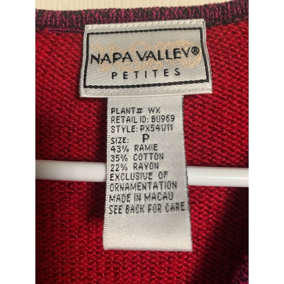 Vintage Napa Valley Petites Abstract Sweater Size P - Picture 4 of 4